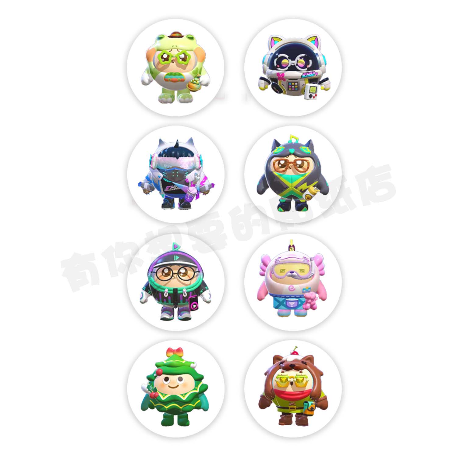 500贴/卷蛋仔派对皮肤贴纸新款机器猫机械猫手账儿童玩具装饰贴