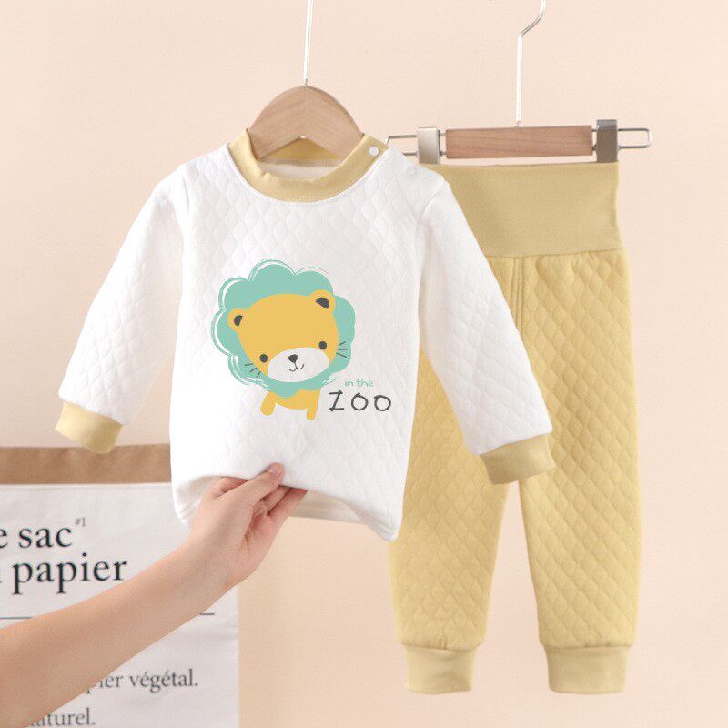 lb婴儿衣服春秋儿童高腰护肚男睡衣 littleburbuja母婴连身衣/爬服/哈衣