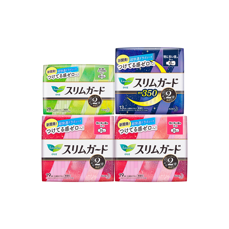 日本乐而雅零触感超薄吸收日夜组合 花王个护海外卫生巾