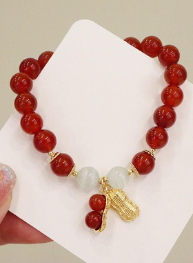 好事同款花生ins小众手链设计时尚复古百搭手串闺蜜