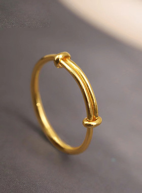 法国coss kokos925银迷你小手镯戒指女高颜值推拉可调节素圈法式