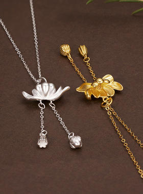 法国coss kokos925银莲花流苏项链女莲蓬莲子传承古法轻奢设计