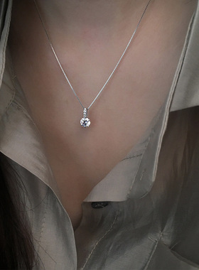 法国coss koko简约小巧吊坠单颗闪钻项链设计感小众锁骨链女年