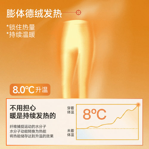 猫人男士秋裤德绒发热无痕保暖裤加绒加厚打底内穿男款线裤绒裤冬 - 图2