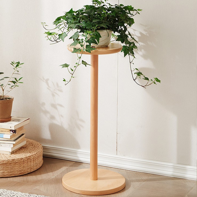 北欧简约花架榉木单盆置物架落地式花几创意绿植阳台客厅花盆架子,淘宝优惠券,粉丝福利购,淘宝优惠卷