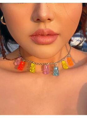 Handmade 33 Colors Cute Judy Cartoon Bear Chain Necklaces,