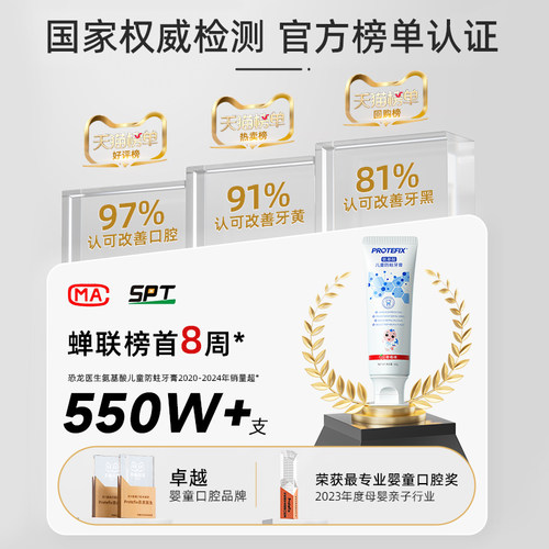 儿童牙膏含氟可防蛀龋齿3到6岁12以上10+抗糖固齿换牙期专用宝宝 - 图0
