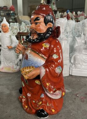 陶瓷钟馗像陶瓷钟馗摆件判官摆件招财引福家居饰品
