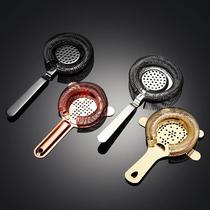 Stainless Steel Spring Ice Septer Filter Ice Septer Professional Filter Retro Double Ear Stirring Cup With Ice Septer