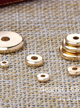 手串隔片藏式黄铜隔片光面手串隔珠本色黄铜垫片黄铜隔片