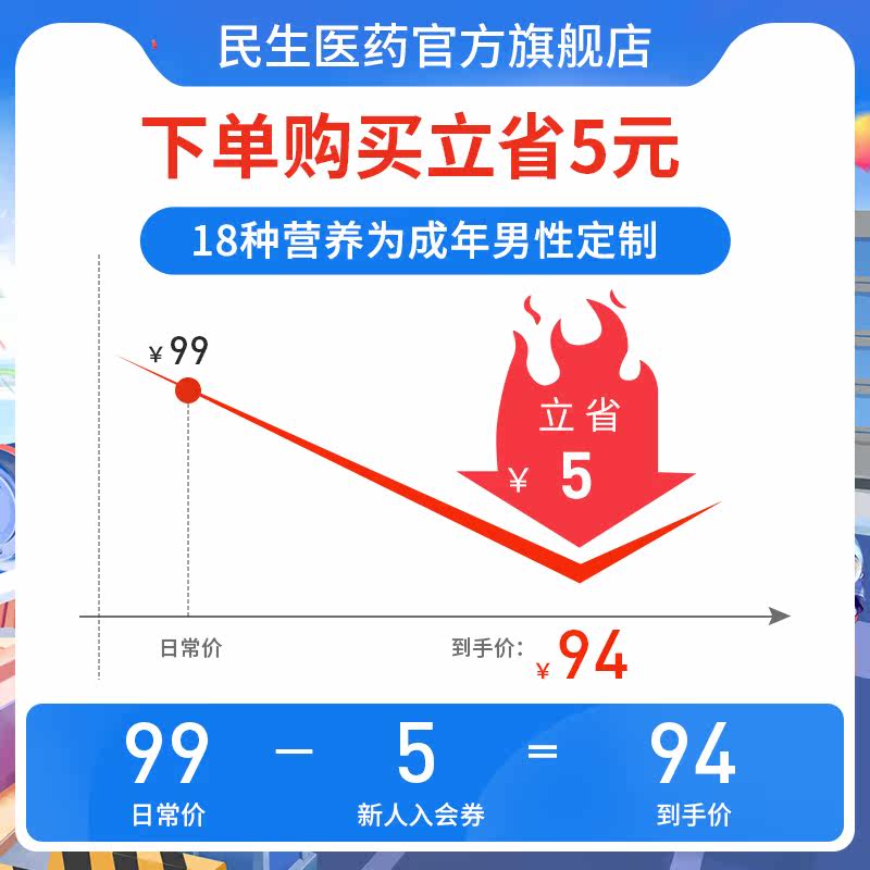 21金维他多种维生素56片成年矿物质 民生医药维生素/复合维生素