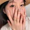 Fan-shaped exquisite ring for women 2026 new hot style light luxury high-end ring index finger ring niche design open ring