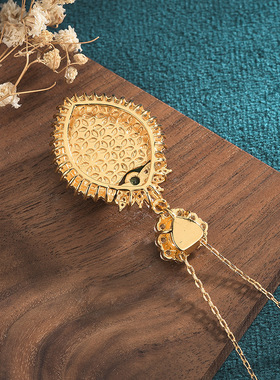 国潮新品天然冰种阳绿玉髓吊坠 镶嵌翡翠A货玉石挂件无事牌女项链