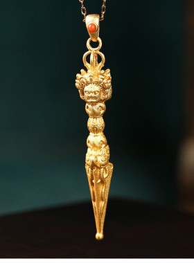 普巴杵西藏车挂佛饰品不易掉色通天珠文玩法器降魔挂坠金刚杵配饰