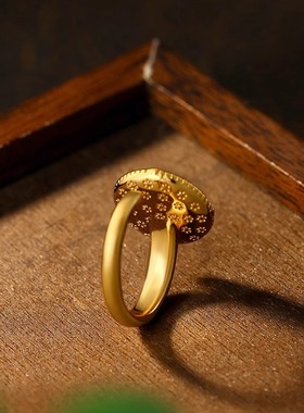 中古vintage复古风小众设计高级感食指戒指个性简约百搭手饰指环