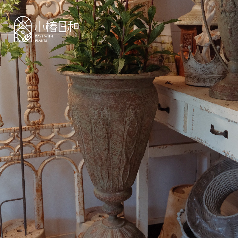 小椿日和 外贸铁艺奖杯盆 酒杯盆聚宝盆园艺杂货家居摆件复古花盆,淘宝优惠券,粉丝福利购,淘宝优惠卷