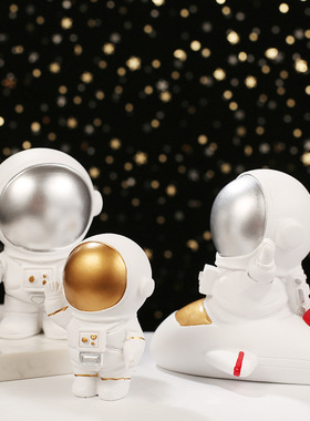 创意树脂宇航员太空人模型摆件家居客厅电视柜摆设办公桌面