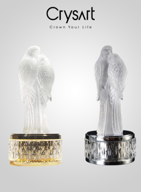 Crysart高端水晶玻璃鸳鸯台灯