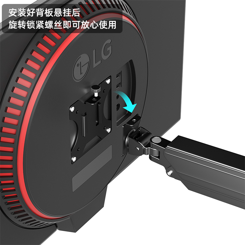 通用17-32寸电脑显示器悬臂支架机械臂万向旋转2屏双屏拼接升降电 - 图3