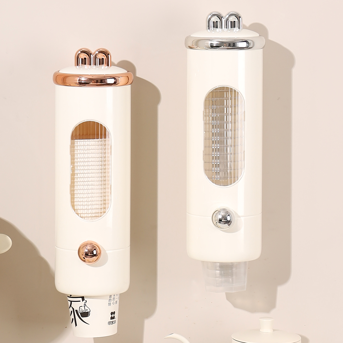 一次性杯子取杯器饮水机水杯架子家用壁挂免打孔收纳纸杯架取杯架 - 图3