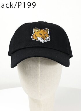 日本直邮Maison Kitsune 狐狸头贴布棒球帽 LM06103 WW0087 棉质