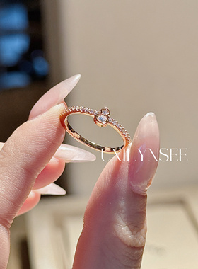 凌溪珠宝 | 福禄如意闪钻戒指S925纯银厚镀玫瑰金寓意吉祥贵气感