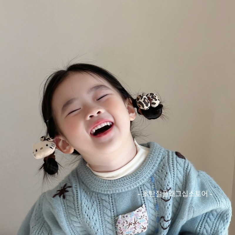 秋冬毛绒豹纹KT猫小女孩扎发头绳儿童发圈橡皮筋女童新款发绳头饰,淘宝优惠券,粉丝福利购,淘宝优惠卷