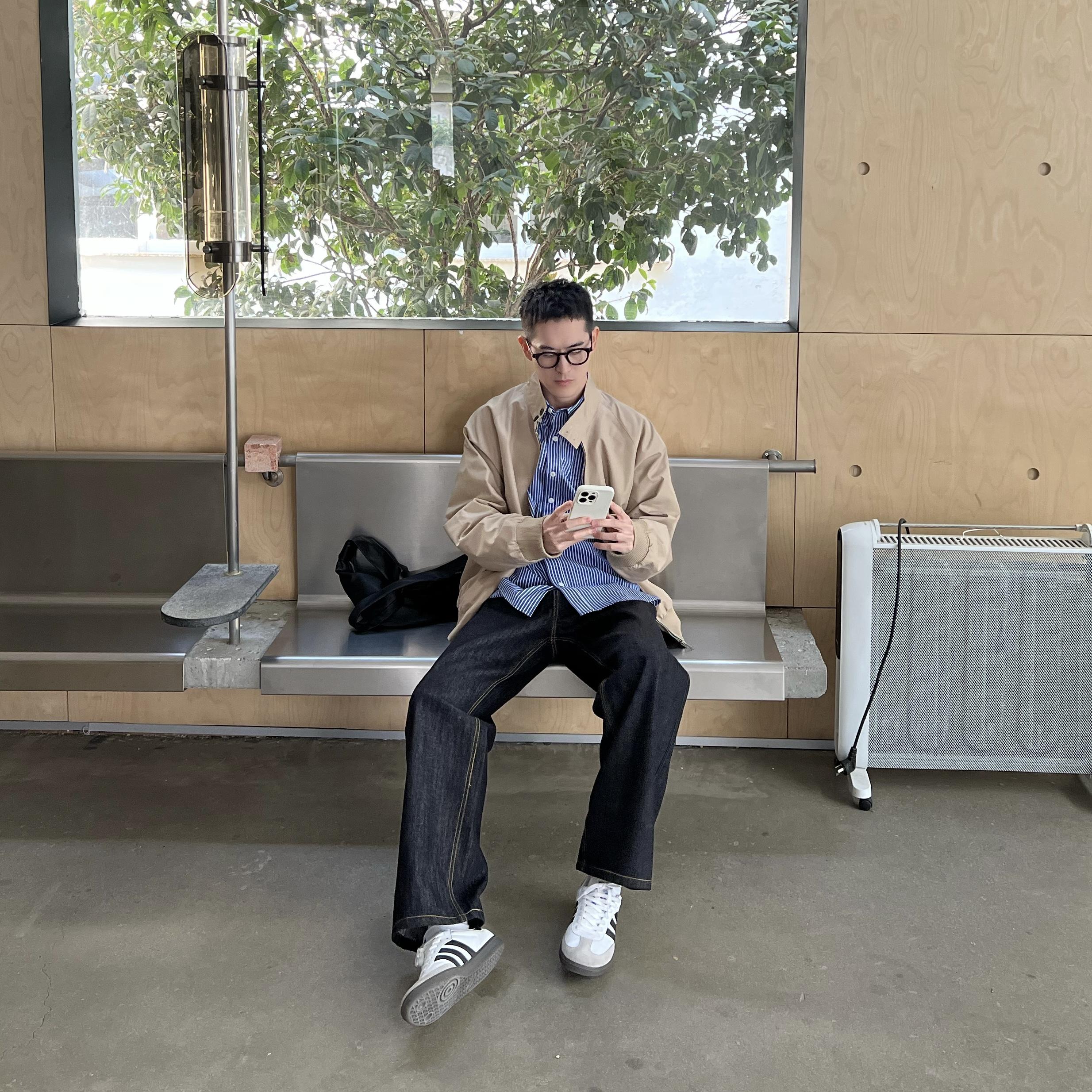 Nick Tian 春季新款卡其色风衣外套男生高级感宽松休闲百搭夹克 - 图3