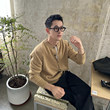 Nick Tian 纯羊毛开衫宽松毛衣外套男秋季韩系休闲老钱风针织衫