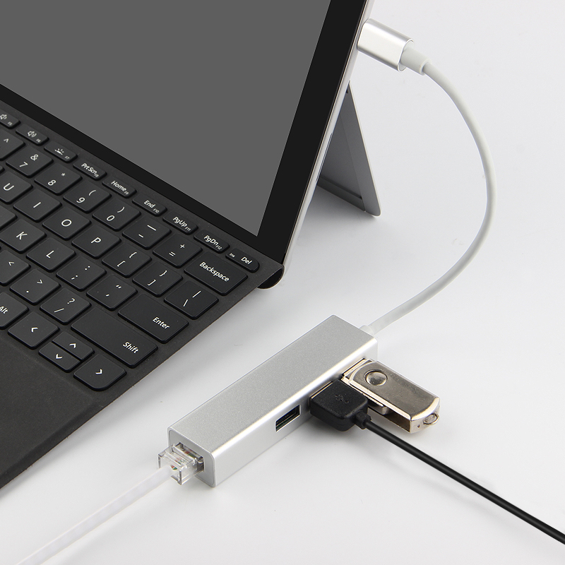 AJIUYU Surface Go2扩展坞微软Go平板拓展坞ProX/Laptop3/Book3/2电脑转换器type-c转接头USB3.0千兆网口网线-图2