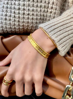 时尚简约黄金手链送女友礼物