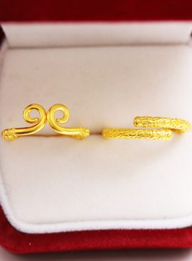 古法紧箍咒戒指金瑞缘情侣