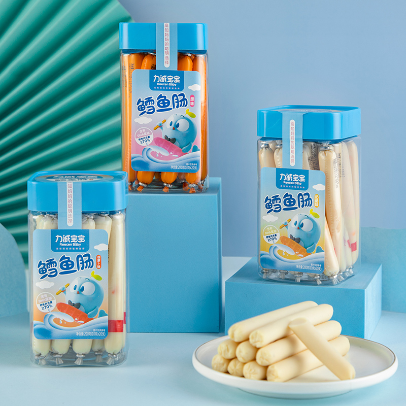 力诚宝宝鳕鱼肠高蛋白DHA深海鱼肠孕妇儿童海味零食办公室鱼肉肠_零食_坚果_特产