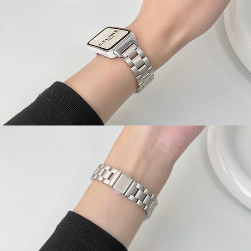 适用华为手环11/10表带9代8NFC腕带三珠款金属钢带荣耀9智能运动band7/6pro腕带个性男女高级金属替换带配件 - 图0