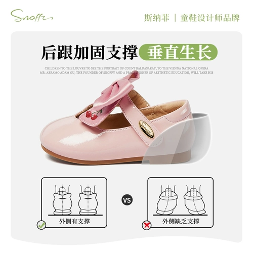 Демисезонные детские туфли для кожаной обуви для принцессы для раннего возраста, тренд сезона, в западном стиле, мягкая подошва