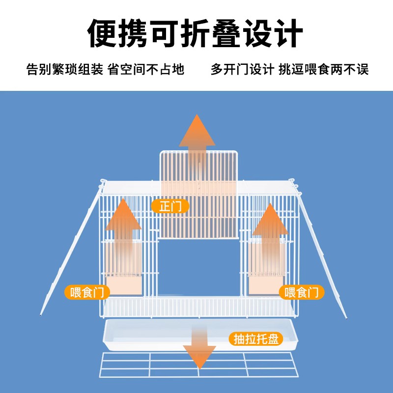 兔子笼家用特大号幼兔小兔笼荷兰猪笼小鼠笼龙猫笼室内带厕所兔笼 - 图1