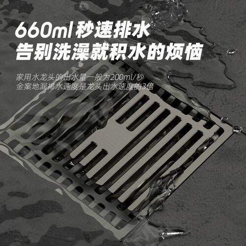 金案防臭地漏卫生间通用防臭盖下水道防返臭神器二合一下水洗衣机 - 图1