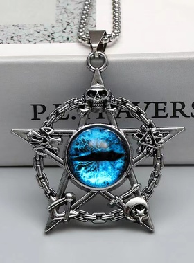 八卦炉合金太钢天使眼项链小众