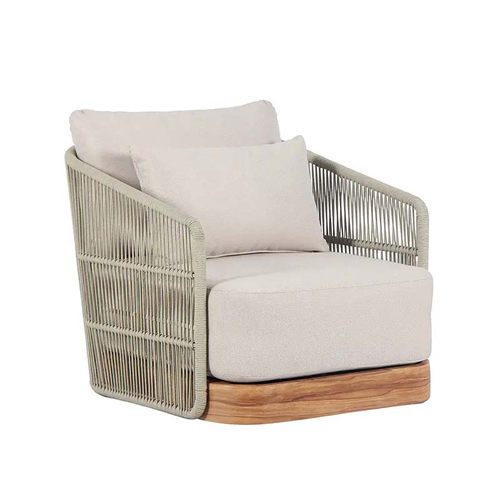 北欧户外藤编沙发庭院花园实木茶几组合阳台样板房室外休闲家具 - 图3