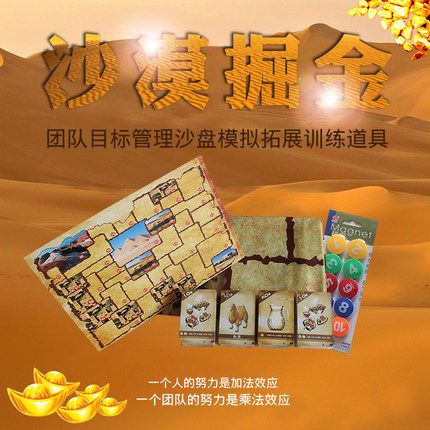沙漠掘金拓展道具全套地图淘金游戏公司企业培训沙盘模拟室内团建 - 图0