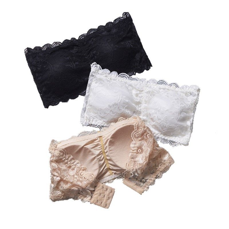 无肩带抹胸加大码三排扣一字围性感蕾丝防走光裹胸打底背心内衣女,淘宝优惠券,粉丝福利购,淘宝优惠卷