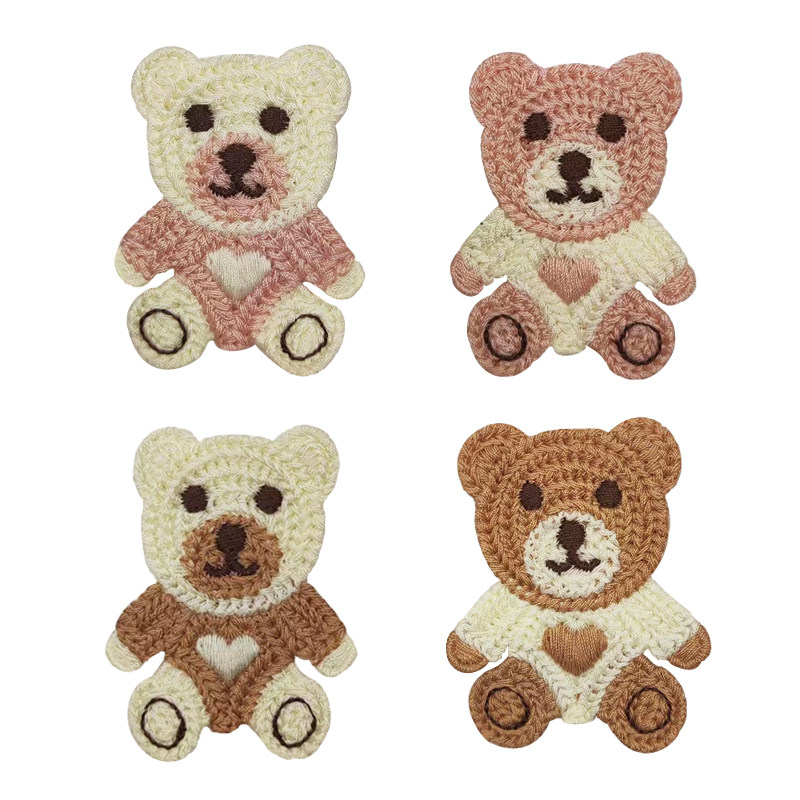 可爱毛线小熊刺绣贴儿童衣服装饰贴毛衣修补洞贴包帽鞋子diy贴花,淘宝优惠券,粉丝福利购,淘宝优惠卷