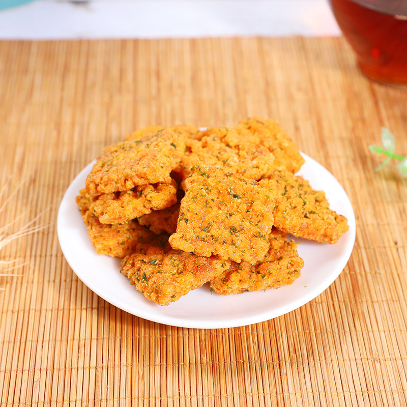 酥脆糯米蟹香蛋黄网红休闲海苔锅巴 拍农膨化食品
