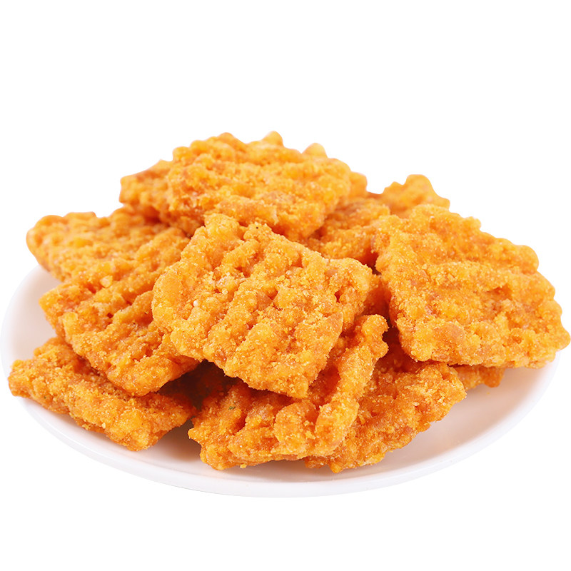 酥脆糯米蟹香蛋黄网红休闲海苔锅巴 拍农膨化食品