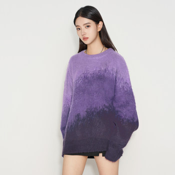 ISS BY INXX SPORTS ເສື້ອຢືດ mohair sweater ວ່າງສຳລັບຜູ້ຊາຍ ແລະຜູ້ຍິງ, ຂີ້ຄ້ານແບບ gradient