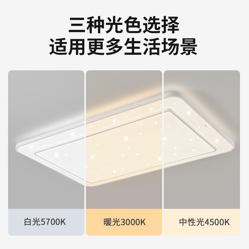 三雄极光超亮护眼客厅吸顶灯2025新款奶油风主灯房间卧室灯具-图2
