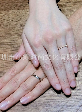 J-12 欧美简约满钻戒指莫比乌斯环情侣戒婚礼扭纹男女对戒