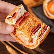 暴肌独角兽全麦鸡肉脯肉松车轮面包早餐欧包