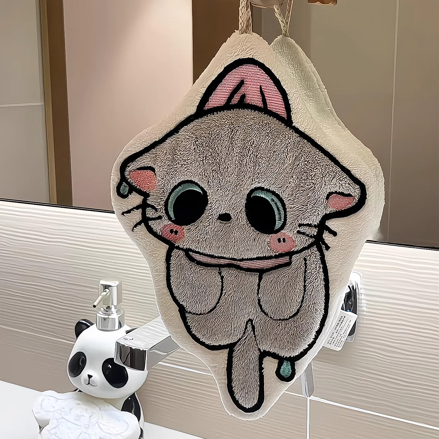 小猫擦手巾挂式可爱珊瑚绒超强吸水加厚婴童毛巾口水巾手帕,淘宝优惠券,粉丝福利购,淘宝优惠卷