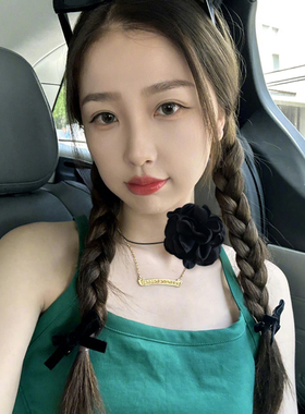 虞书欣同款项链复古辣妹颈花